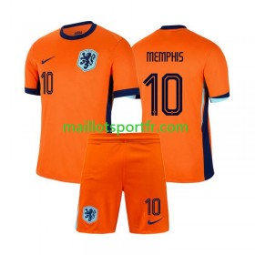 Maillot de Foot Pays-Bas Memphis Depay 10 Enfant Domicile UEFA Euro 2024